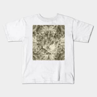 Ghostly butterfly on delicate mandala Kids T-Shirt